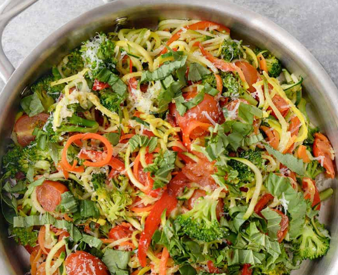 Zucchini Noodle Pasta Primavera